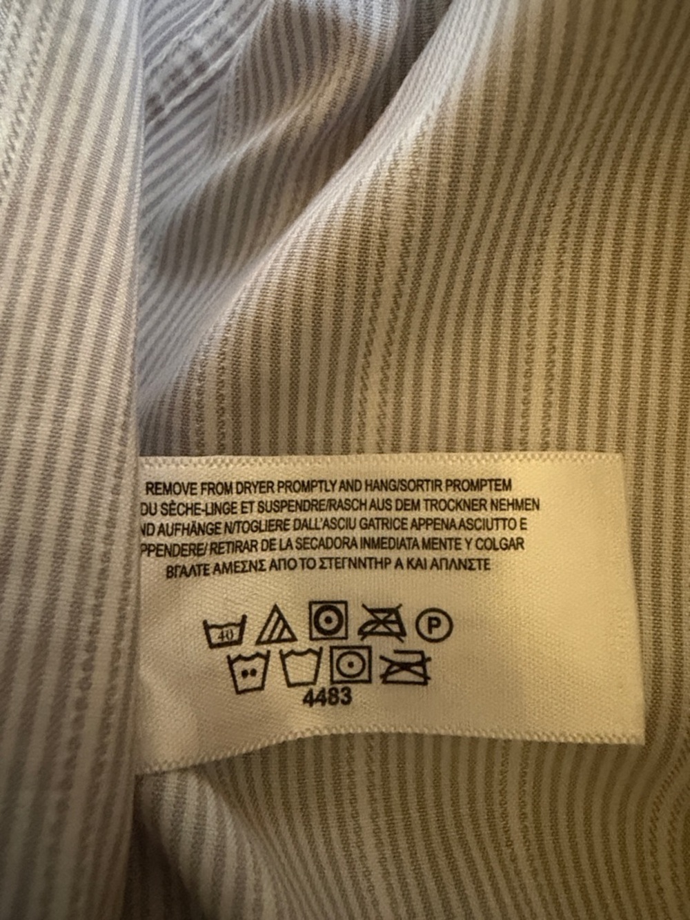 Brooks Brothers White and Light Blue Pinstripe Women's Dress Shirt - Picture 5 of 6